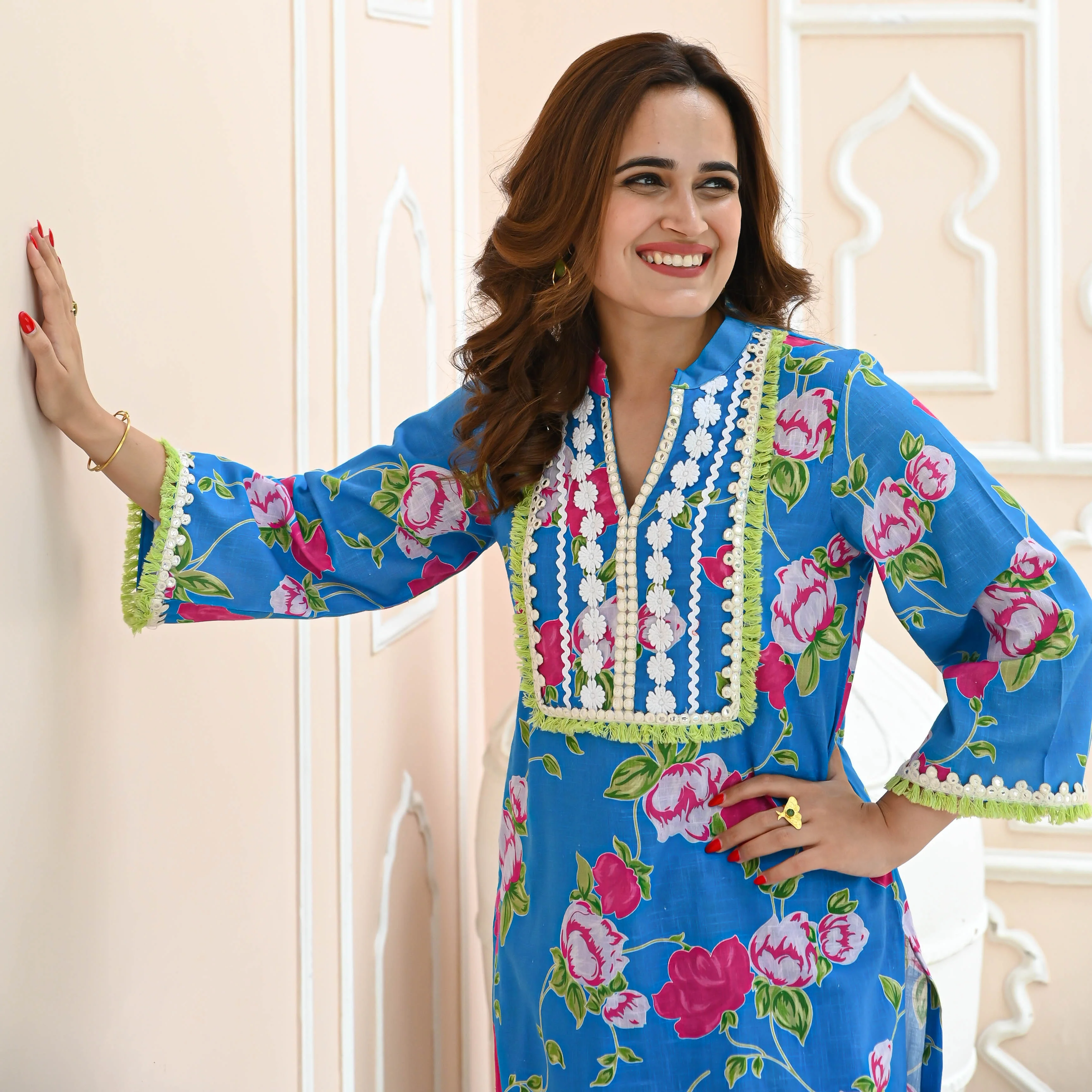 Bunaai Aarini Cotton Kurta Set - Woolfily