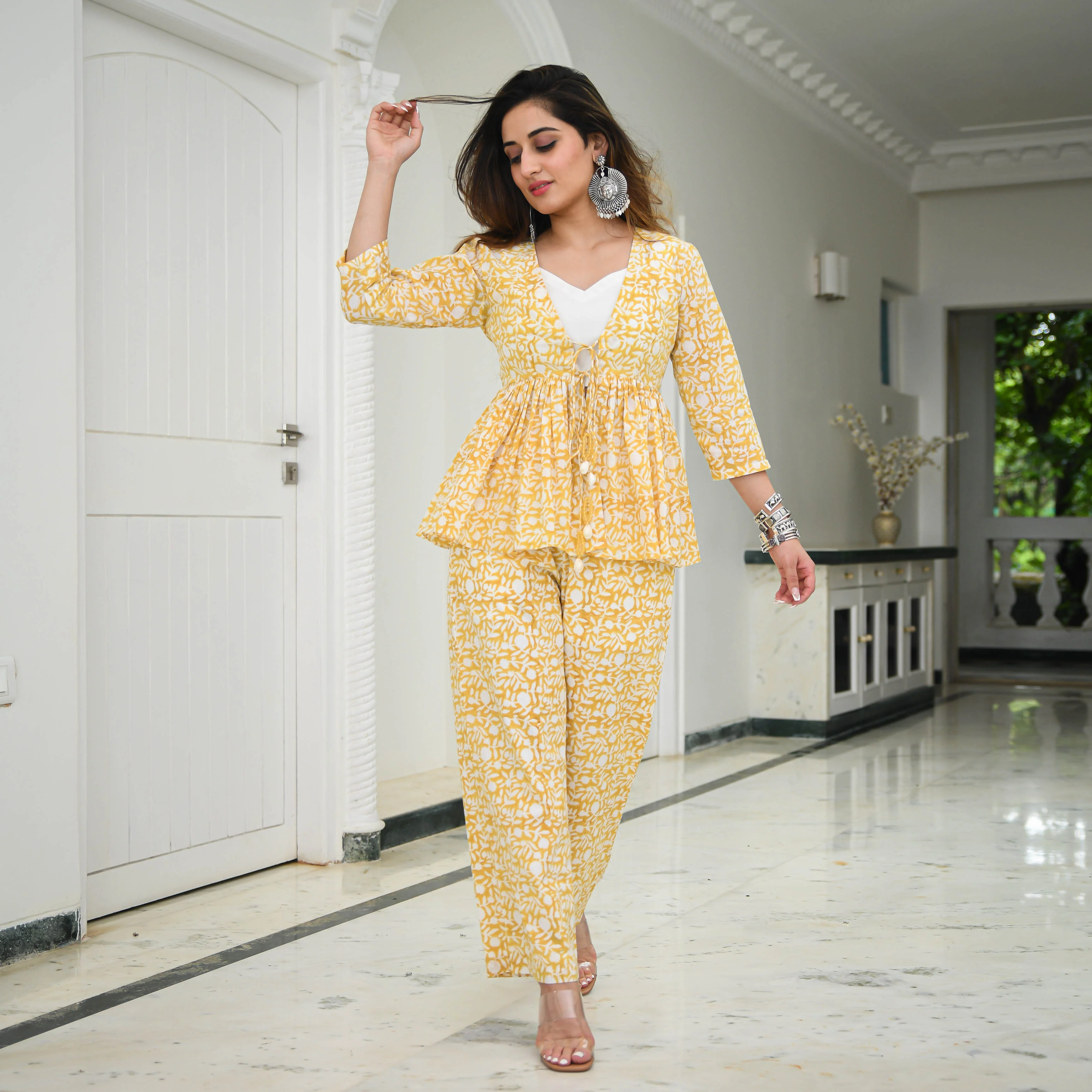 Bunaai Pineapple Printed Cotton Pant Top - Woolfily